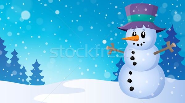 Winter snowman topic image 5 Stock photo © clairev