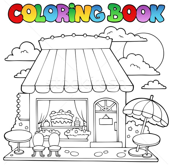 Coloring book cartoon candy store Stock photo © clairev