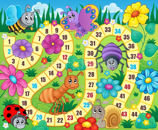 Stock foto: Brettspiel · Bild · Blumen · Frühling · Sommer · Tiere