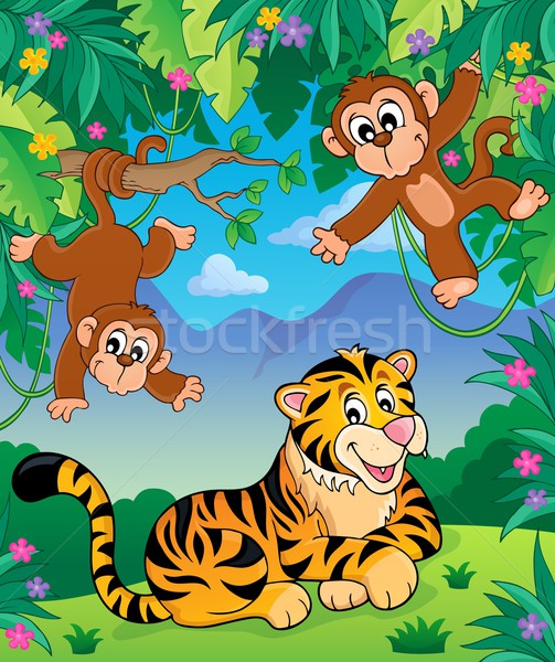 Animals in jungle topic image 4 Stock photo © clairev