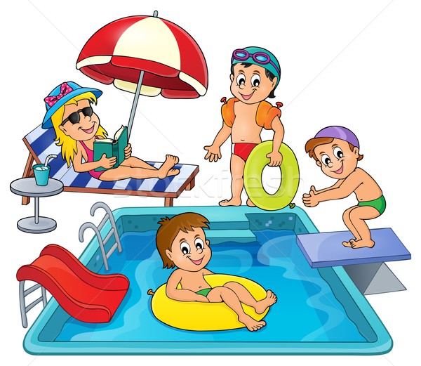 Children by pool theme image 3 Stock photo © clairev