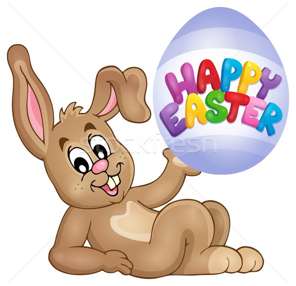 Easter image with cute bunny theme 3 Stock photo © clairev