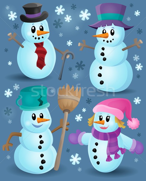 Snowmen theme collection 1 Stock photo © clairev