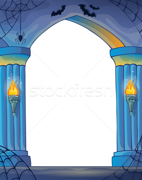 стены изображение замок архитектура рисунок тень Сток-фото © clairev