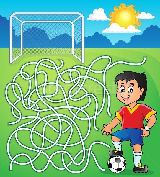 Maze 5 with soccer player Stock photo © clairev