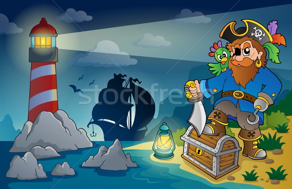 Lighthouse with pirate theme 4 Stock photo © clairev