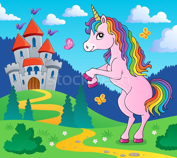 Standing unicorn theme image 4 Stock photo © clairev