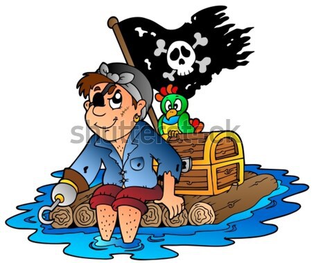 Jeunes cartoon pirate design oiseau crâne [[stock_photo]] © clairev