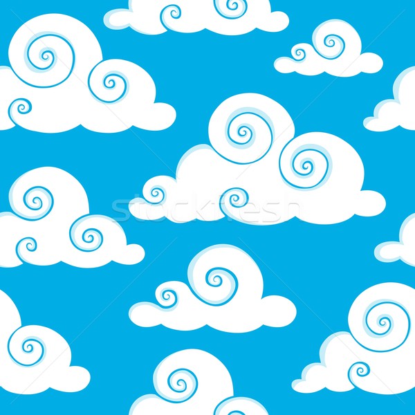 Stock fotó: Végtelenített · felhők · felhő · rajz · grafikus · rajz
