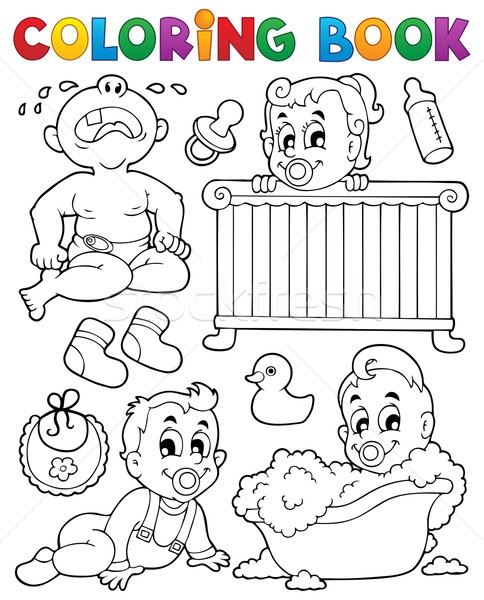 Livre de coloriage bébés image enfants livre design [[stock_photo]] © clairev