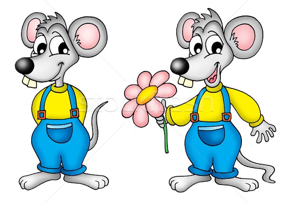 Two mouses with flower Stock photo © clairev