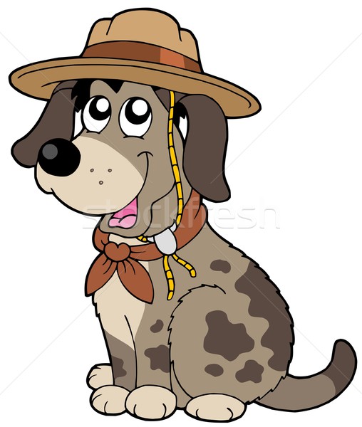 Accueillant chien éclaireur chapeau été animaux [[stock_photo]] © clairev