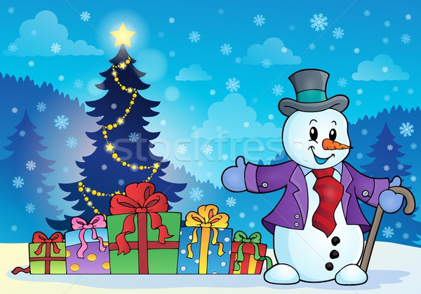 Christmas snowman theme image 6 Stock photo © clairev