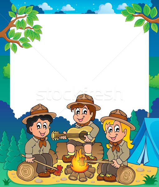 Enfants cadre musique fille sourire feu [[stock_photo]] © clairev