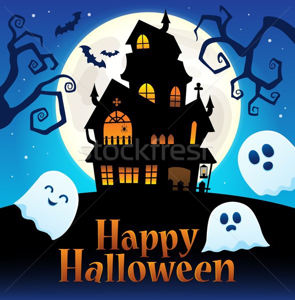 [[stock_photo]]: Heureux · halloween · signe · image · ciel · lune