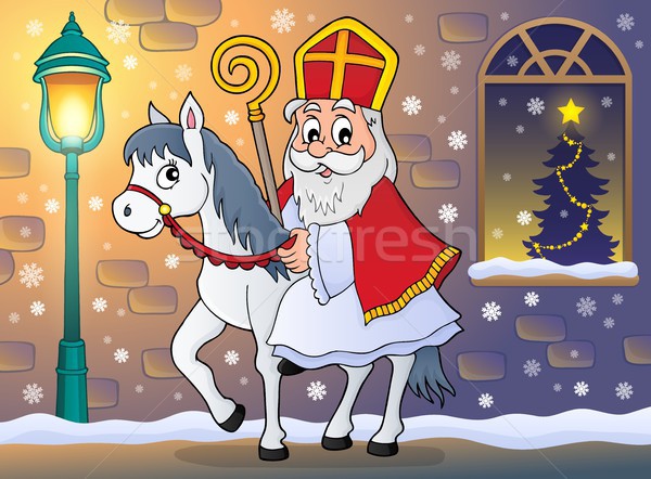 Stock photo: Sinterklaas on horse theme image 7