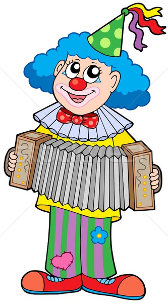 Clown with accordion Stock photo © clairev