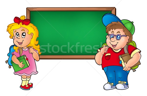 Children with chalkboard 1 Stock photo © clairev