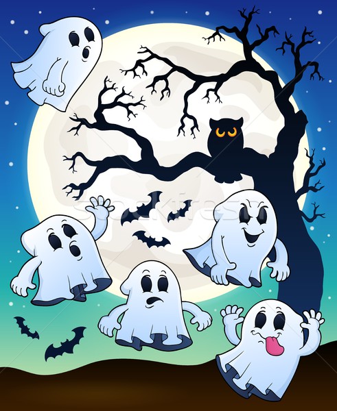 Halloween image with ghosts theme 2 Stock photo © clairev