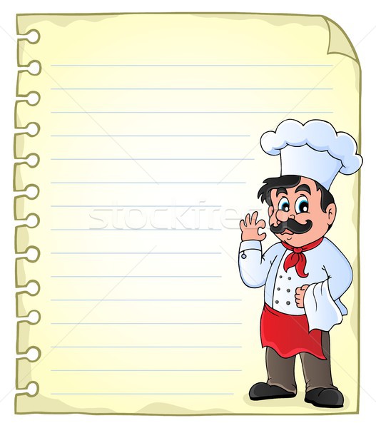 Notepad page with chef theme 2 Stock photo © clairev