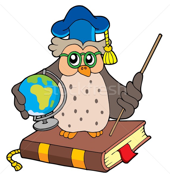 Owl teacher with globe Stock photo © clairev