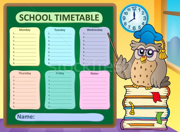 Weekly school timetable concept 8 Stock photo © clairev