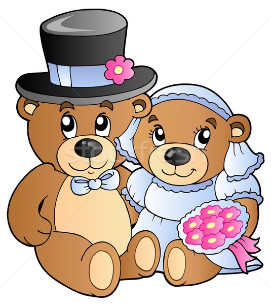 Wedding teddy bears Stock photo © clairev
