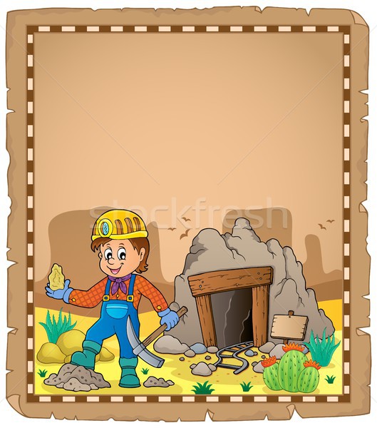 Miner theme parchment 2 Stock photo © clairev