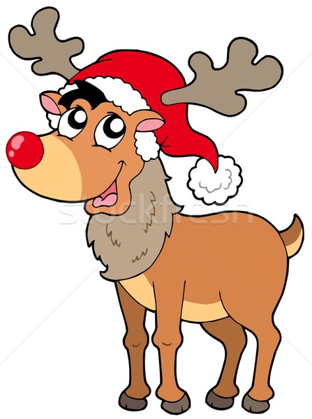 Cartoon Christmas reindeer Stock photo © clairev