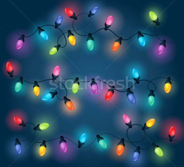Foto stock: Natal · luzes · imagem · projeto · arte · cabo