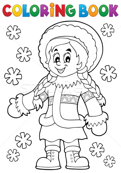 Coloring book Inuit thematics 2 Stock photo © clairev