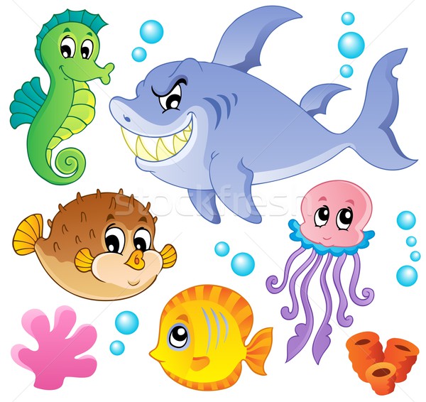 Sea fishes and animals collection 4 Stock photo © clairev