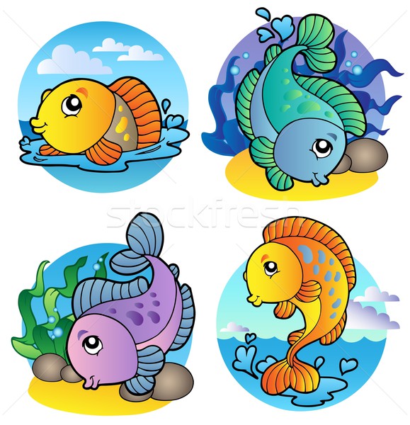 D'acqua dolce design animali nuoto Foto d'archivio © clairev