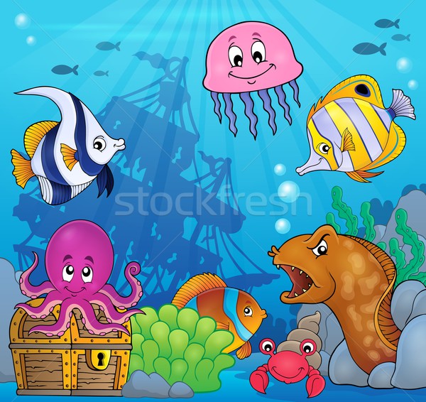Subacquea Ocean fauna luce mare arte Foto d'archivio © clairev