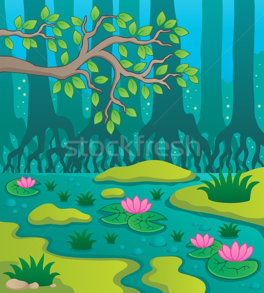 болото изображение лес дизайна завода графических Сток-фото © clairev