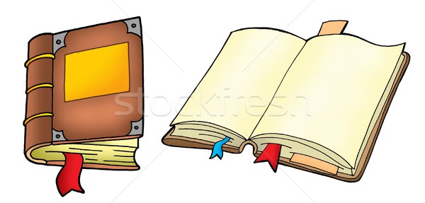 Dos libros blanco papel libro educación Foto stock © clairev