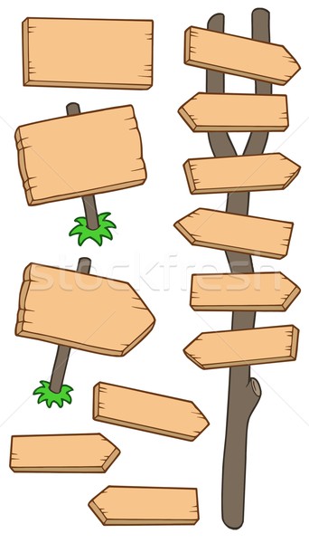 Wooden roadsigns collection Stock photo © clairev