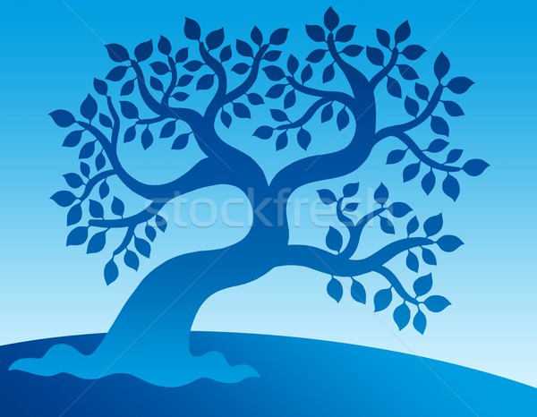 Blue leafy tree Stock photo © clairev