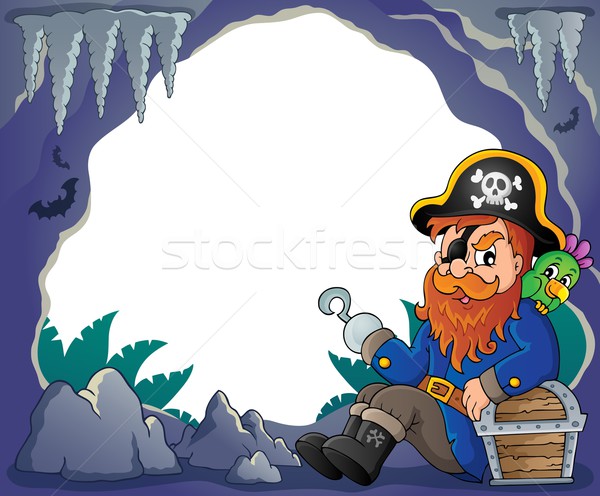 Sitting pirate theme image 4 Stock photo © clairev