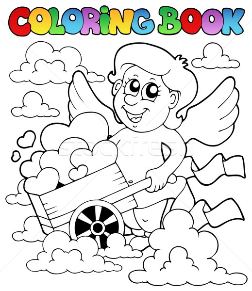 Coloring book Valentine theme 3 Stock photo © clairev