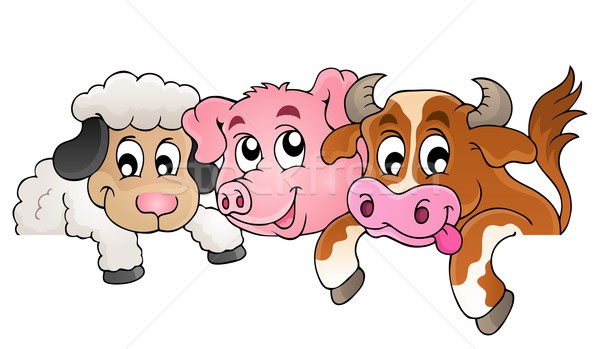 Animaux de la ferme sujet image heureux design ferme [[stock_photo]] © clairev