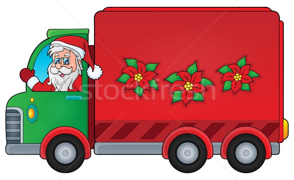 聖誕節 交貨 汽車 圖像 帽子 人 商業照片 © clairev