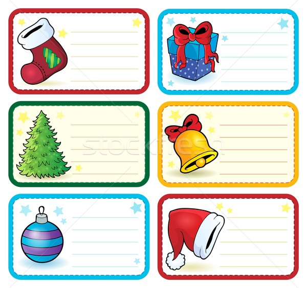 Christmas name tags collection 4 Stock photo © clairev