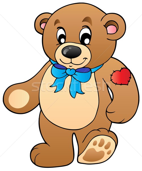 Cute standing teddy bear Stock photo © clairev
