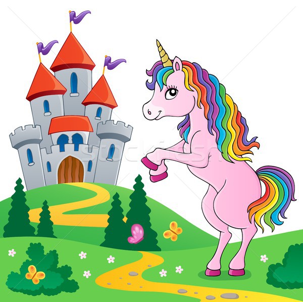 Standing unicorn theme image 6 Stock photo © clairev