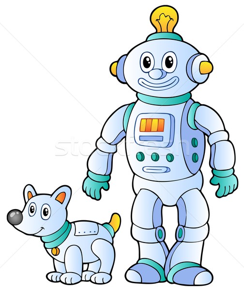 Cartoon retro robot sonrisa diseno tecnología Foto stock © clairev