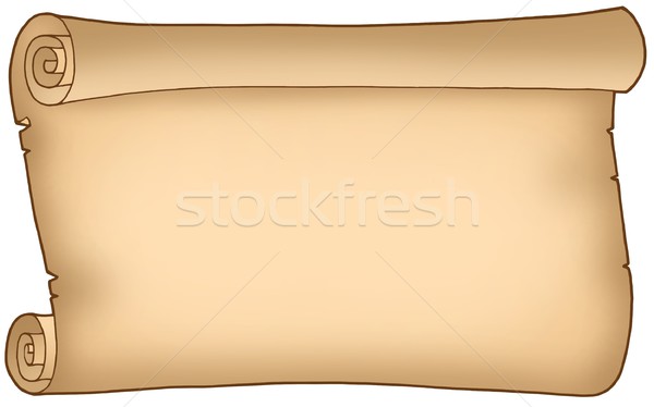 Vieux large parchemin couleur illustration documents [[stock_photo]] © clairev