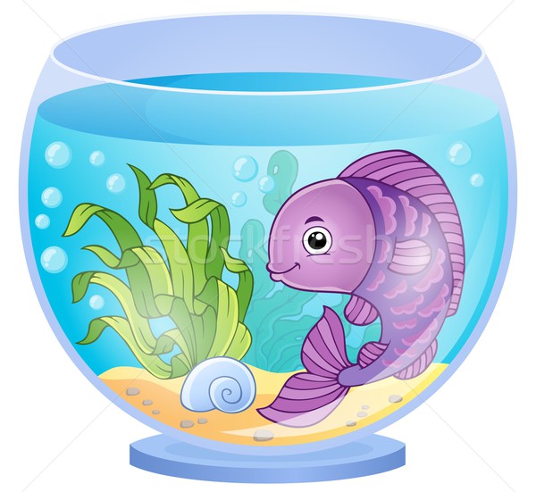 Aquarium afbeelding vis kunst plant onderwater Stockfoto © clairev