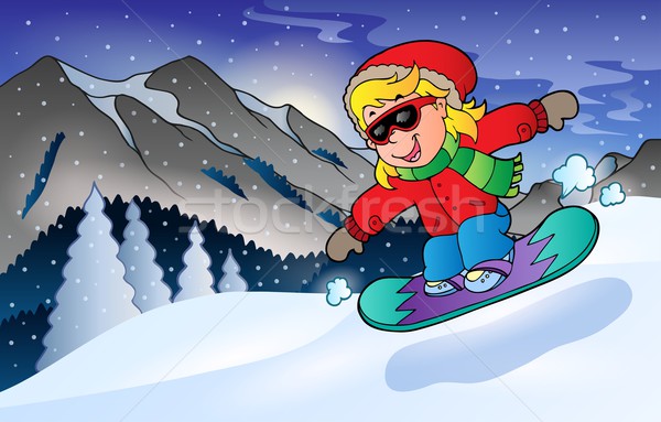 Winter mountain sport theme 2 Stock photo © clairev