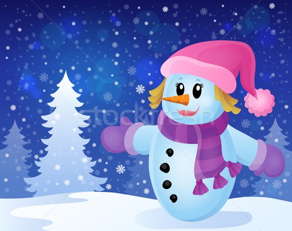 Winter snowwoman topic image 3 Stock photo © clairev
